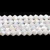 Opaque Solid Color Electroplate Glass Beads Strands EGLA-A039-P4mm-B15-1