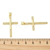 Rack Plating Brass Micro Pave Cubic Zirconia Pendants KK-F869-07G-3