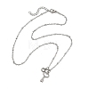 2Pcs 2 Styles 304 Stainless Steel Pendant Satellite Chain Necklaces NJEW-JN06495-02-4