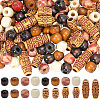 110Pcs 7 Styles Plastic and Wood Beads KY-PA0001-18-7