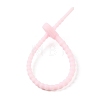 Heart Shape Silicone Cable Zip Ties AJEW-C034-02H-3