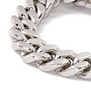 304 Stainless Steel Curb Chains Bracelet for Women BJEW-E107-10P-3