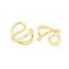 Rack Plating Brass Cuff Earrings for Women EJEW-P278-01G-2