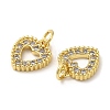 Eco-Friendly Brass Micro Pave Cubic Zirconia Pendants KK-M246-21G-2