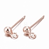 925 Sterling Silver Ear Stud Findings STER-K167-042A-RG-6