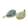 Natural Flower Amazonite Pendants G-K338-08G-01-2