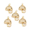 Eco-Friendly Brass Micro Pave Cubic Zirconia Pendants KK-I698-10G-2