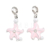 Alloy Enamel European Dangle Charms AL-CBAC2D3-01P-03-1