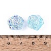 Electroplate Transparent Glass Beads Strands EGLA-N056-02A-08-4