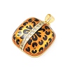Brass Micro Pave Clear Cubic Zirconia Pendants KK-A303-17C-G-2
