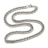 201 Stainless Steel Curb Chain Necklaces NJEW-Q336-06A-P-4