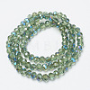 Electroplate Glass Beads Strands EGLA-A034-T4mm-I01-2
