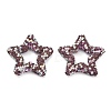 Star Shape Polymer Clay Rhinestone Beads CLAY-NH0001-06F-1