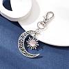 Moon & Sun Alloy Pendant Decorations HJEW-JM01596-04-3