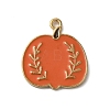 Thanksgiving Day Golden Tone Alloy Enamel Pendants ENAM-M002-01D-G-1