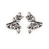 Leaf 316 Stainless Steel Non- Piercing Cartilage Earrings AJEW-C044-09AS-4