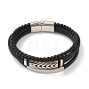 Braided Microfiber Leather Multi-strand Bracelets BJEW-B096-06E-1