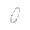 Rhodium Plated 925 Sterling Silver Adjustable Rings RJEW-S397-01P-12-4