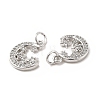 Brass Micro Pave Cubic Zirconia Charms KK-E068-VB110-3