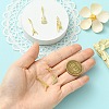 5Pcs 5 Styles Musical Instruments Theme Rack Plating Brass Clear Cubic Zirconia Pendants KK-CJ0005-93-4