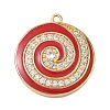 Brass Micro Pave Clear Cubic Zirconia Pendants CU-CBA4231-04B-G-1