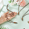 Adjustable Waxed Polyester Cord Necklace Making NJEW-TAC0028-7