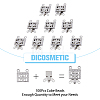 100 Sets 2-Strands 4-Holes 304 Stainless Steel Box Clasps STAS-DC0012-94-3