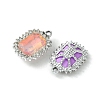 UV Plating Alloy Mixed Color Glass Rhinestone Pendants FIND-B039-03P-2