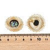 Paua Shell & Brass Stud Earrings for Women EJEW-JE07473-01-4