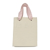 Paper Gift Tote Bags with Pink Ribbon Handles ABAG-K004-03-1
