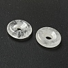 Natural Quartz Crystal Rock Crystal Donut/Pi Disc Charms G-G142-01W-2