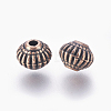 Tibetan Style Alloy Bicone Beads TIBEB-7692-R-NR-2