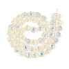 Electroplate Transparent Glass Beads Strands EGLA-S190-05B-2