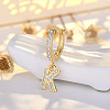 Brass Micro Pave Clear Cubic Zirconia Hoop Earrings WGE85EC-01-1