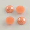 Pearlized Plated Opaque Glass Cabochons PORC-S801-12mm-04-1