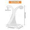 Acrylic Slant Back Single Earring Display Stands EDIS-WH0030-33B-2