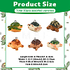 30Pcs 6 Colors Opaque Resin Pendants RESI-YW0006-40-2