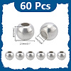 60Pcs 925 Sterling Silver Beads STER-AR0001-20-2