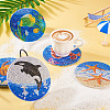 5D DIY Diamond Painting Cup Mat Kits DIY-TAC0021-09C-30