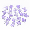 Transparent Spray Painted Glass Charms X-GLAA-T016-21B-1