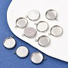 Tarnish Resistant 304 Stainless Steel Pendant Cabochon Settings STAS-K202-03E-P-4