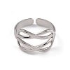 304 Stainless Steel Cuff Rings RJEW-G285-40P-2