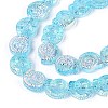 Electroplate Transparent Glass Beads Strands EGLA-Q136-02A-10-3