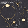 16Pcs 2 Colors 304 Stainless Steel Paperclip Chain Satellite Chain Bracelet Making BJEW-SP0001-32A-5
