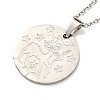 Non-Tarnish Constellation Pendant Necklaces NJEW-S422-04P-09-2