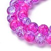 1 Strand Transparent Crackle Glass Round Beads Strands X-CCG-Q002-10mm-09-2