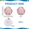20Pcs Electroplate Natural Sea Shell Pendants SSHEL-PH0001-52-2