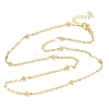 3.5MM Round Ball Brass Oval Link Chain Necklaces for Women LS-NJEW-K271-18G-2