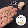 20G Stainless Steel Cubic Zirconia Fishtail Nose Rings WG80602-39-1