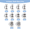 20Pcs 10 Size 304 Stainless Steel Ear Plugs Gauges EJEW-DC0001-29-2